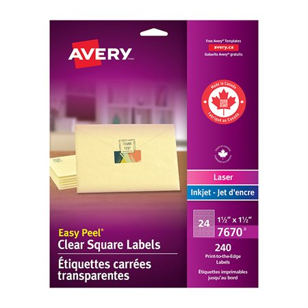 Étiquettes transparentes Easy Peel®