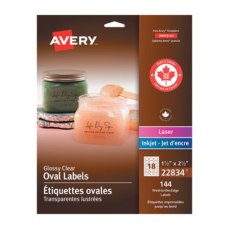 Print-to-the-Edge Oval Labels