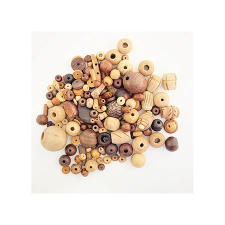 Perles en bois naturel