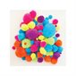 Pompons de couleurs fluorescentes assorties