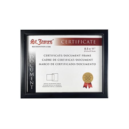 Certificate / Document Frame with One-Piece Molding