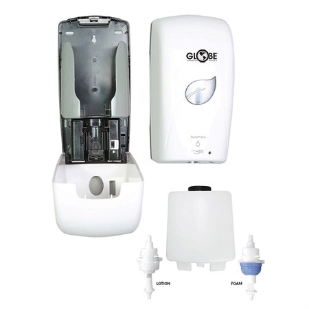 Distributeur de savon à double embout pour les mains sans contact