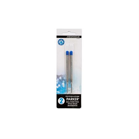 Recharges pour stylos à bille compatibles Parker® bleu moyen