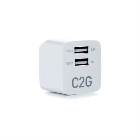 Chargeur mural USB à 2 ports