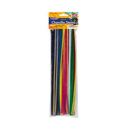 TIGES CHENILLE 12"X4MM ASS