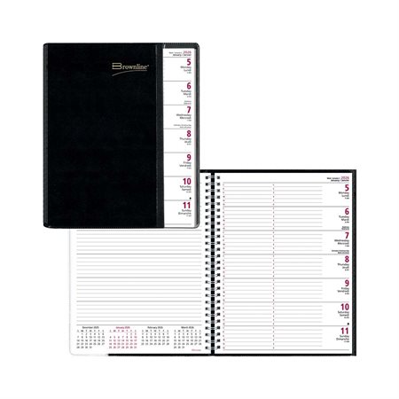 Agenda hebdomadaire de 12 mois Pre-Vu