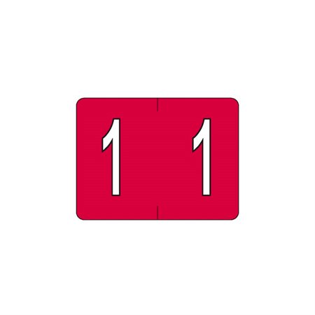 LABELS NUMERIC 1 RED
