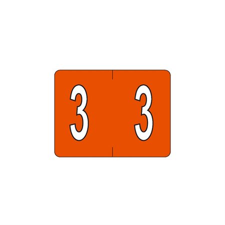 LABELS NUMERIC 3 ORANGE
