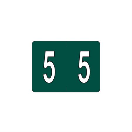 LABELS NUMERIC 5 GREEN