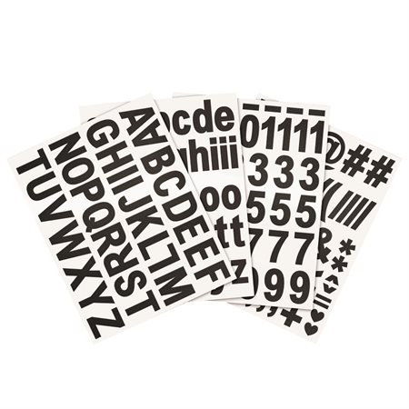 Lettres, chiffres et symboles prédécoupés