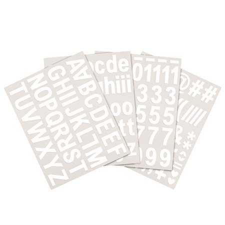 Lettres, chiffres et symboles prédécoupés