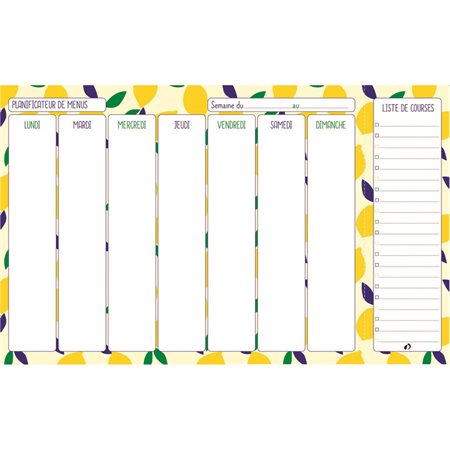 Planificateur de menus magnétique