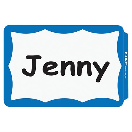 Name badge Self Adhesive 2-1/4 x 3-1/2 Blue bordered