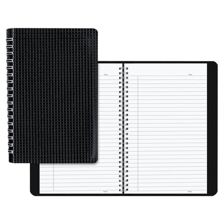 Cahier de notes Duraflex 9-1/8 x 5-7/8 po, noir