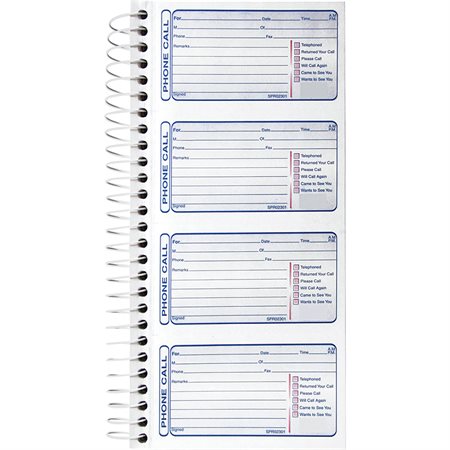 TEL/MSG BK  5.25x11 400DUP 4PG