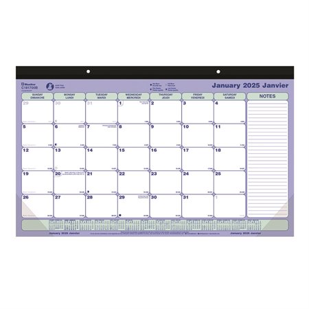 Calendrier sous-main mensuel (2026)