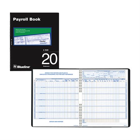 Livre de paie pour 20 employés