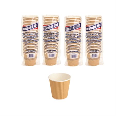 Verres ondulés pour boisson chaude Genuine Joe