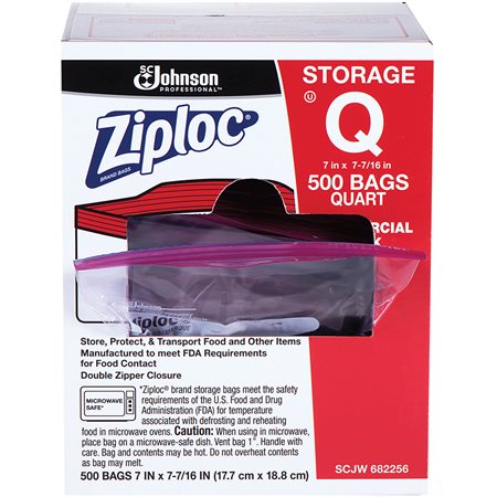 Sacs de rangement refermables