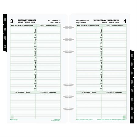 Portable Size Refills (2026) 1 day/page