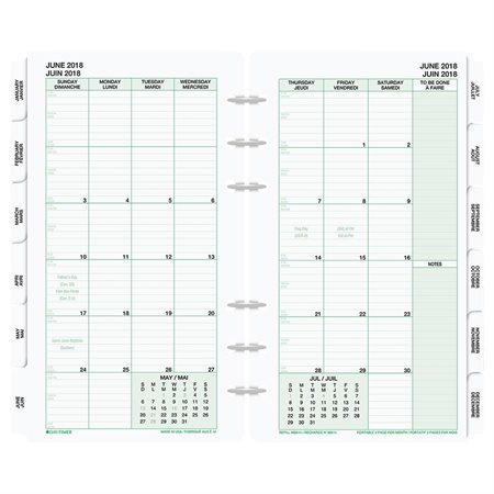Portable Size Refills (2026) 1 month/2 pages
