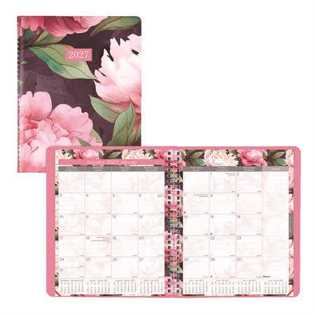 Pink Daisy Monthly Diary (2026)