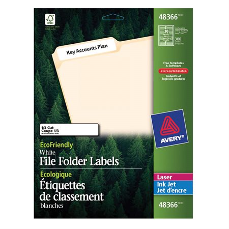 EcoFriendly File Folder Labels pkg 150