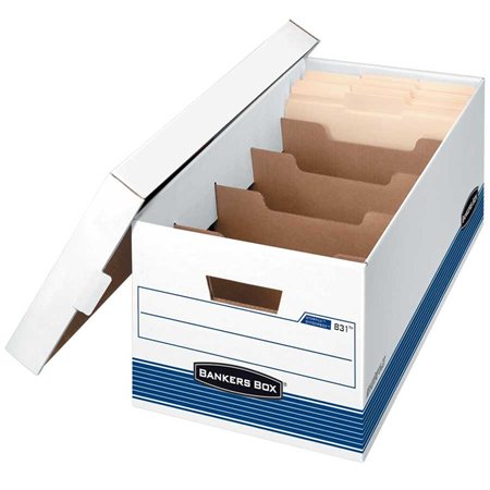 Boîte d'entreposage Stor/File™ DividerBox™ Format lettre. 12 x 24 x 10"H 5 compartiments