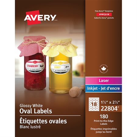Étiquettes ovale glacées imprimables