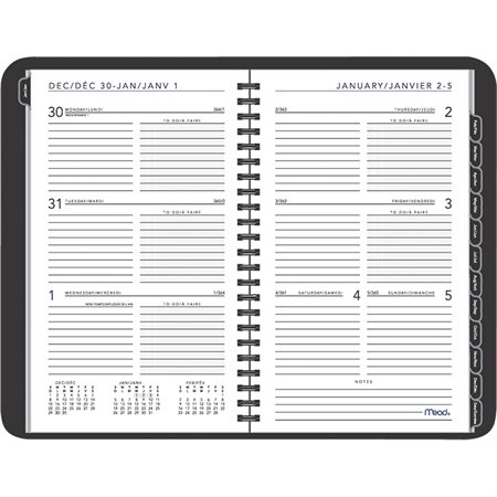 Agenda hebdomadaire/mensuel Contempo (2026)