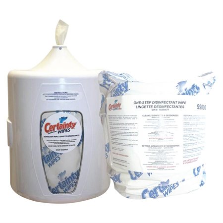 Ensemble de départ lingettes et distributeur Certainty® qualité médical