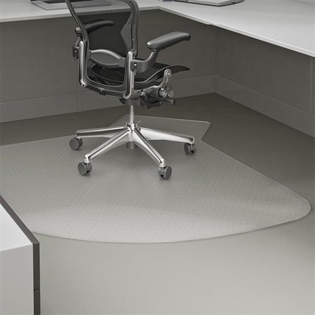 Dessous de siège pour poste de travail en coin Supermat® Pour tapis. Avec crampon