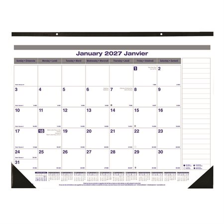 Calendrier sous-main mensuel Net Zero Carbon™ (2026)