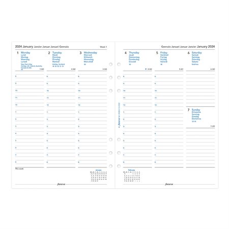 Refill for A5 Organizer (2027) 1 week on 2 pages