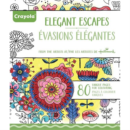 Cahier à colorier pour adulte Évasions élégants