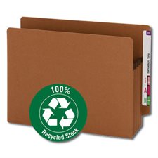 Pochettes de classement latéral 100 % recyclées en fibres rouges