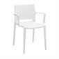 Bakhita Stack Chair With arms white