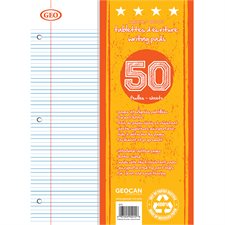 Tablette d’écriture interlignées pointillées