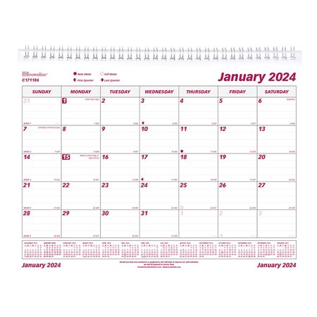 Calendrier mural mensuel (2026)