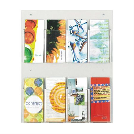 Présentoir mural pour brochures Clear2c™ 19-1/4 x 3 x 23-1/2 po H