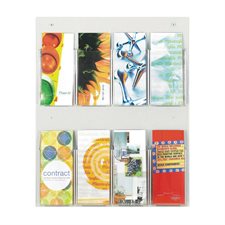Présentoir mural pour brochures Clear2c™ 19-1/4 x 3 x 23-1/2 po H