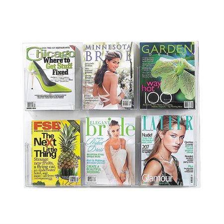 Présentoir mural pour brochures Clear2c™ 28-3/4 x 3 x 28-1/2 po H