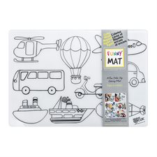 Funny Mat® Coloring Mat - Vehicles