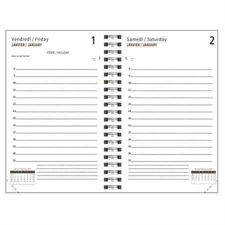 Agenda quotidien Exdi (2026)