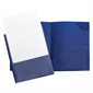 Couverture de présentation personnalisable en plastique à 2 pochettes - Bleu 