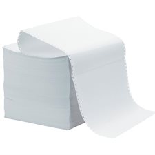 Data Computer Paper 9-1/2 x 11", vertical perforations, 1 copy, 40M. plain (2700)