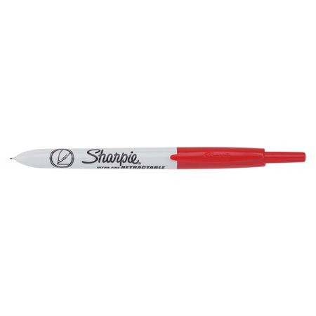 Marqueur permanent rétractable Pointe ultra-fine rouge