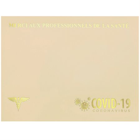 Certificat remerciement Covid-19