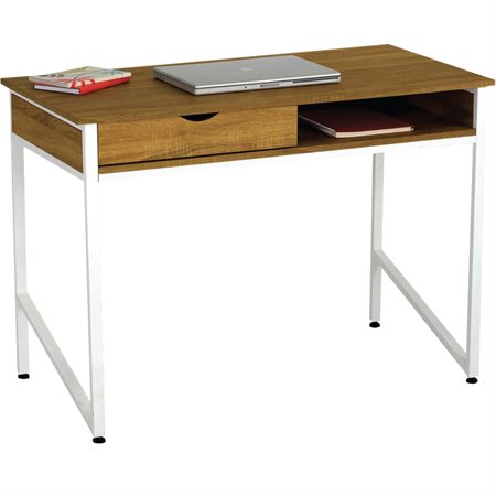 Bureau de travail à tiroir - Hêtre / Blanc