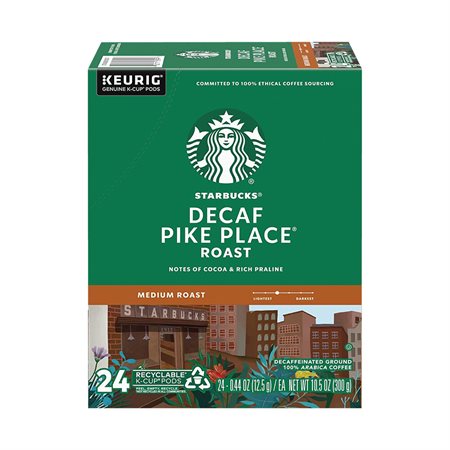 Starbucks Pike Place Roast Ground Coffee decaf (box 24)